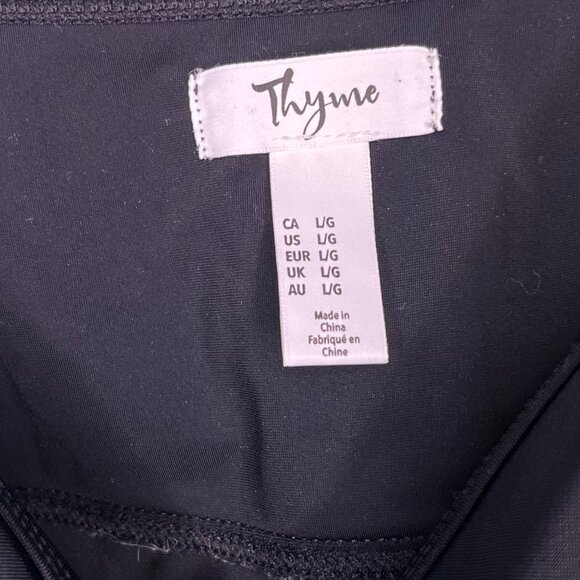 Thyme Maternity V neck Swim Tank Black L with adjustable straps - Picture 5 of 5